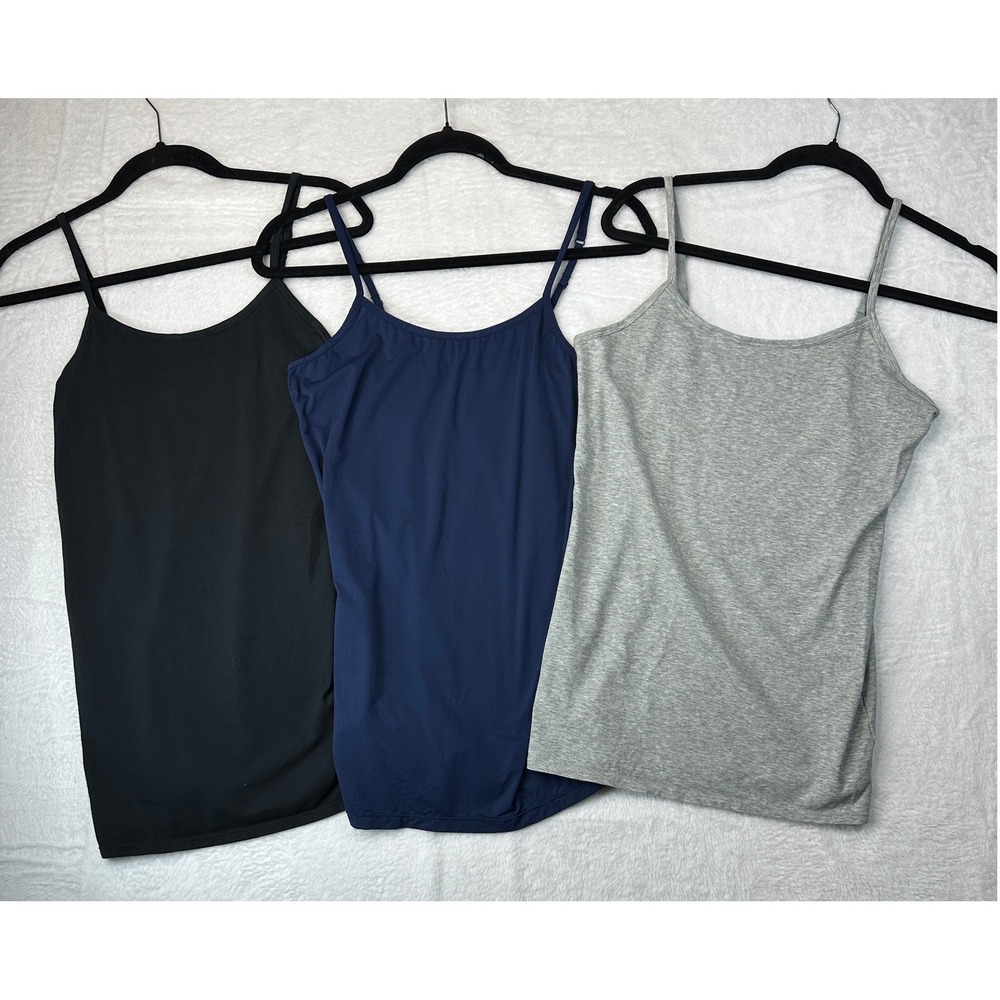 Tommy John Camisole Womens Medium Black Blue Gray Lot of 3 Cool Cotton